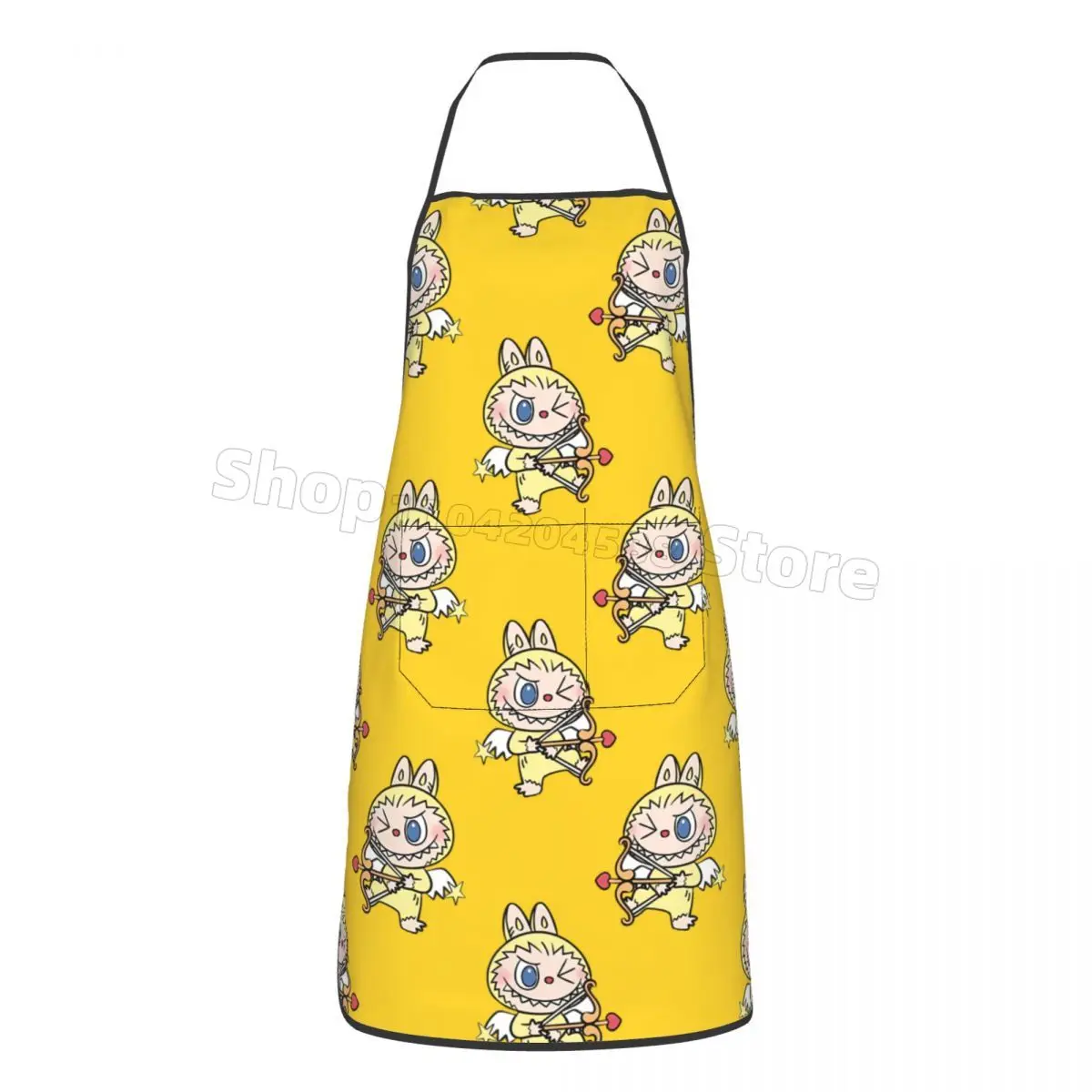 Labubu Women's Kitchen Pocket Apron Anti-fouling Apron for Cooking,barber,painting,BBQ,gardening Supplies Tool Smock Wear Gift