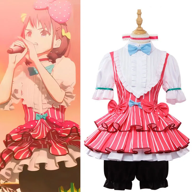 

Костюм для косплея группы Cry Iseri Nina и головные уборы для девочек, аниме, ведущая певица, сценические наряды, наряд Нины на Хэллоуин