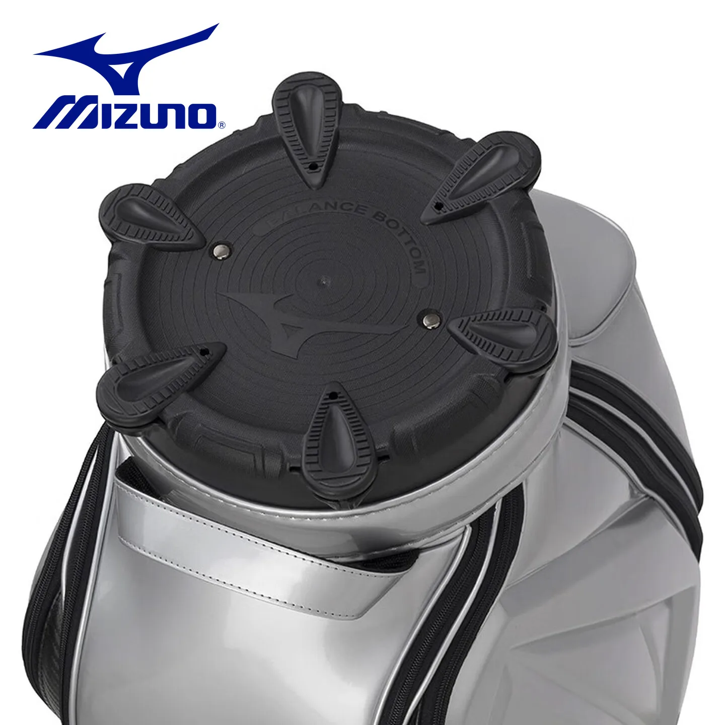 Mizuno JPX Men Golf Bag 5LJC223303 Lightweight Cart Bag 9.5 Inch Synthetic Leather Portable Club Organizer Silver Original view 5