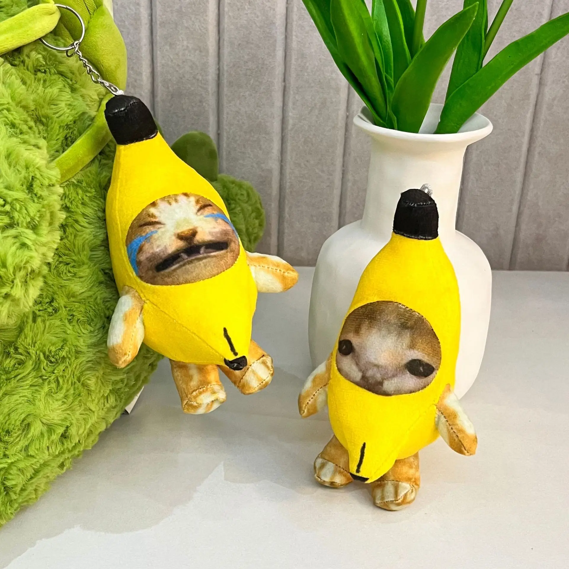 Peluche en forme de banane pour enfant, jouet en forme de chat qui pleure, cadeau idéal