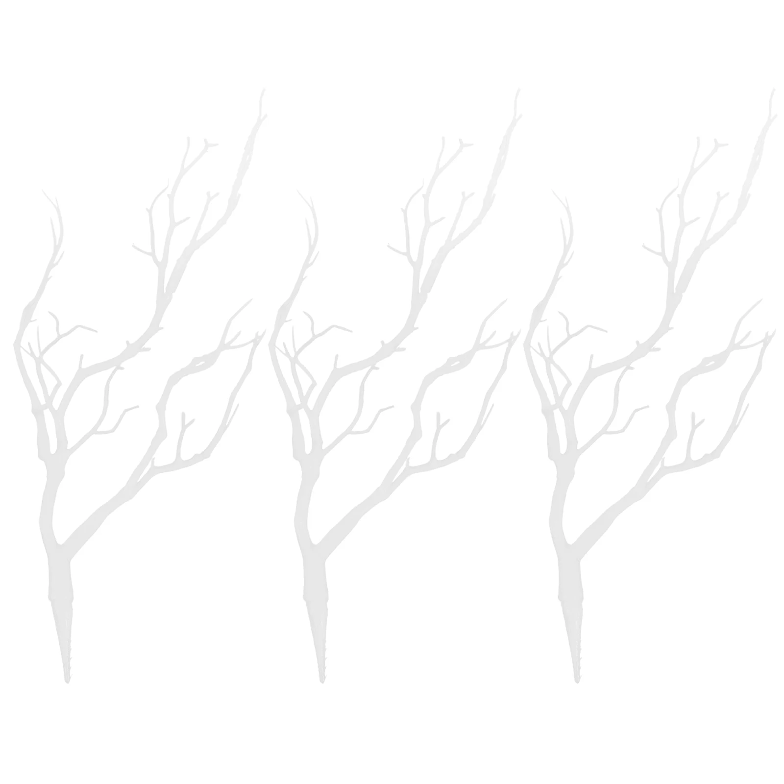 3 Stück künstlicher getrockneter Baum aus Kunststoff, gefälschte Zweige, ähnlich wie echte Pflanzen, Hochzeitsfeier, Festival-Dekoration, weiße Vase