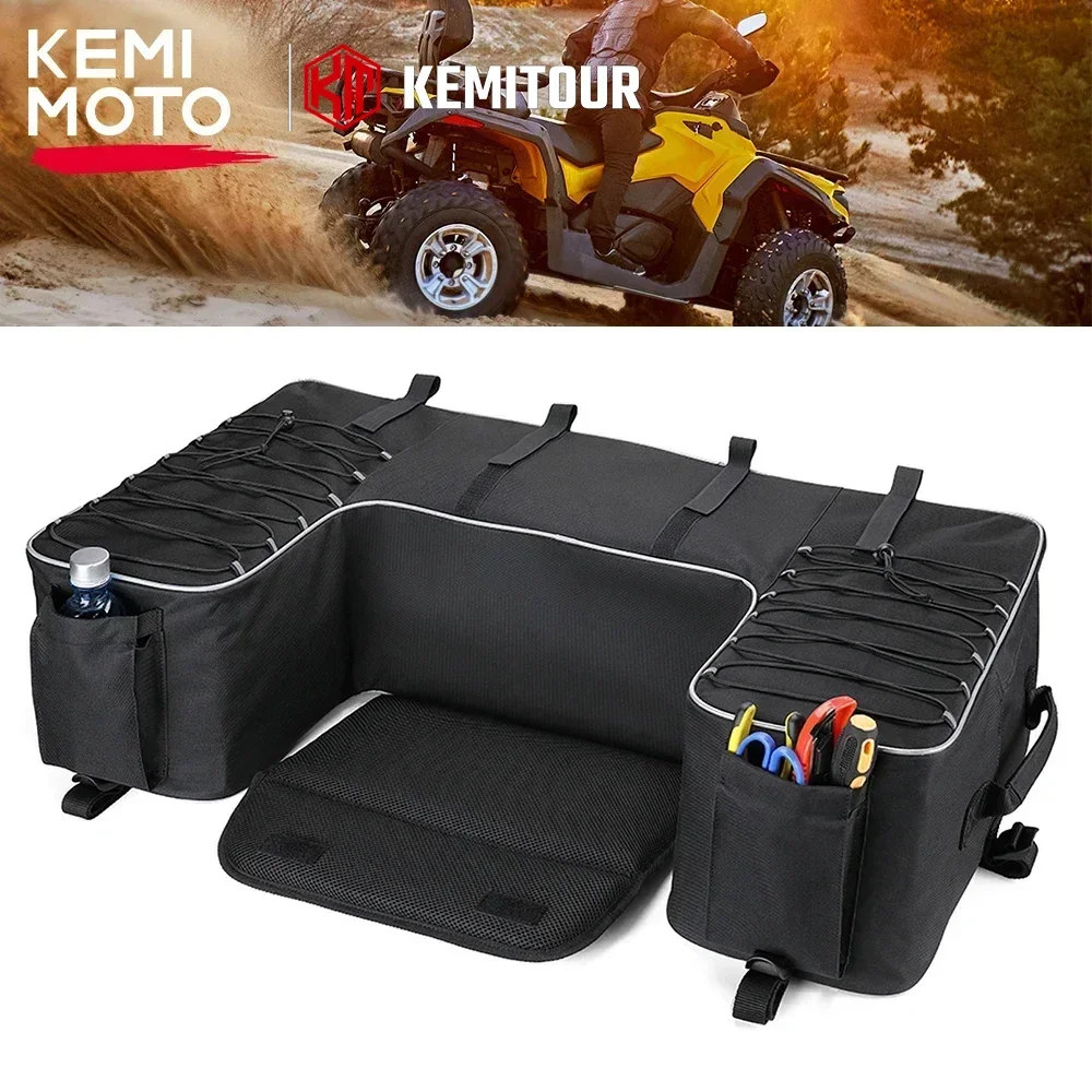 ATV Rear Rack Bag Package Storage Motorcycles Fuel Tank Bag Saddlebag For Yamaha 400 Compatible with Polaris 300 for Can Am