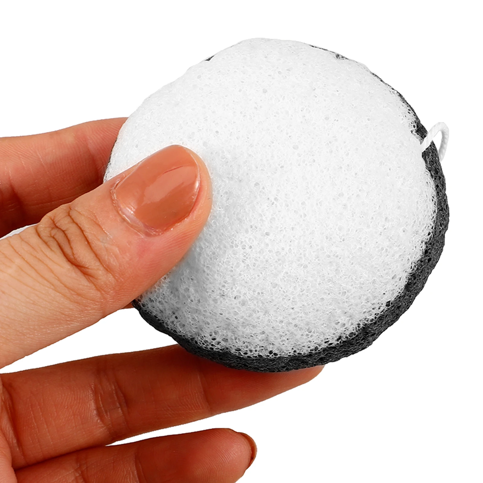 Spugna detergente per il viso Carbone di bambù Konjac Pulizia profonda Esfoliante Dischetti struccanti Salviette per il viso per le donne di lunga durata