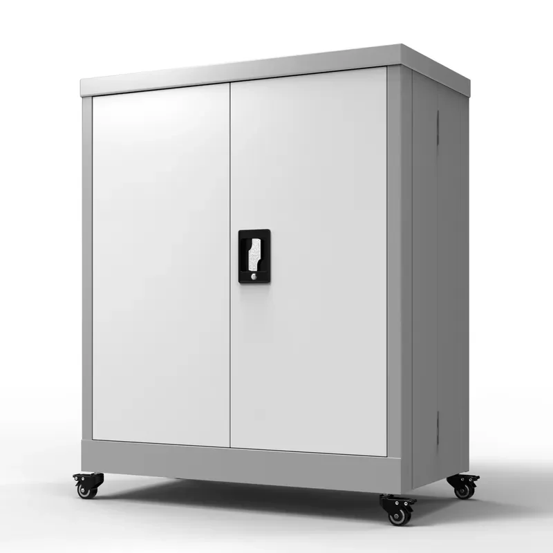 Modern Metal Storage Cabinet Iron File Cabinet Steel Folding Adjustable Shelf Durable Large Capacity for Home Office Gym