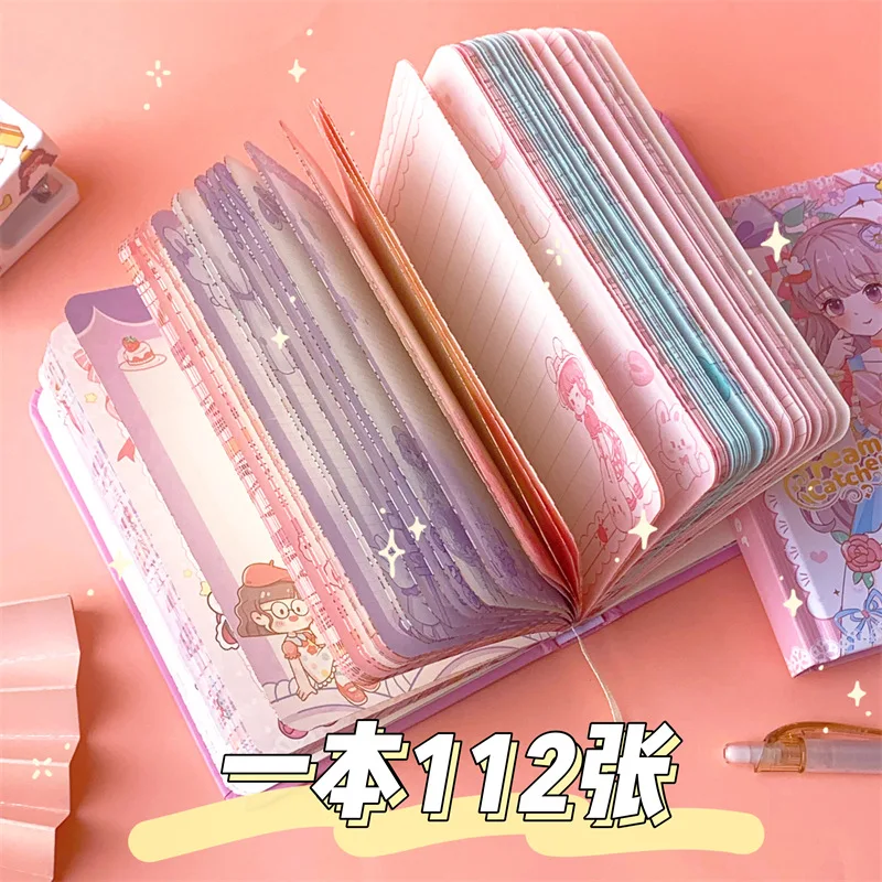 64K Small Cute Handwritten Book Set Notebook Ins High Beauty Handwritten Book Tape Sticker Birthday Gift Notepad