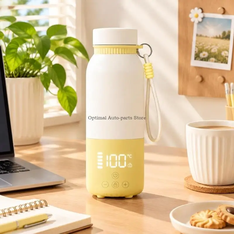  Water Heater Kettle with Digital Temperature Readout, Wireless Heating and Higher-Temperature Powered Operation Mode