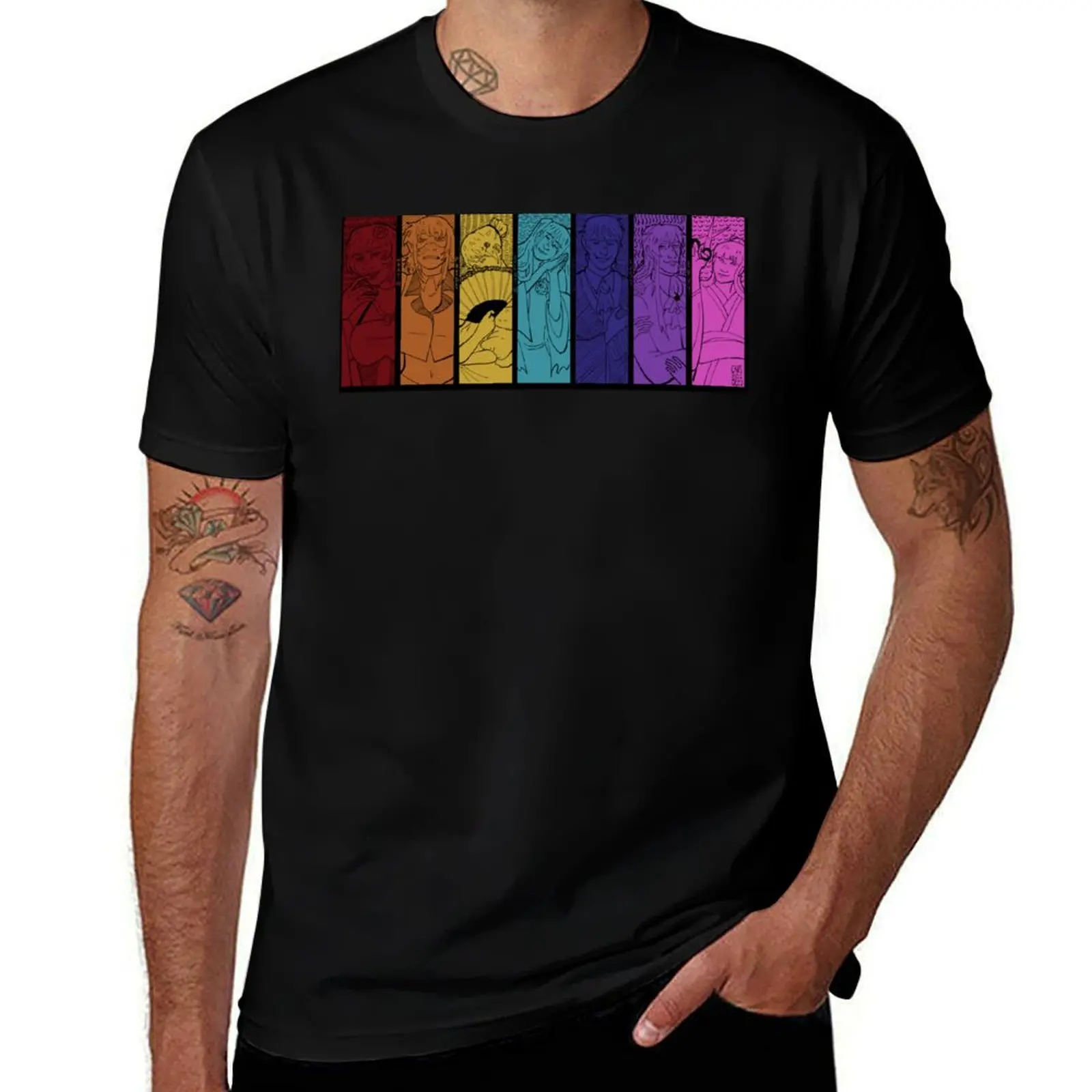 

7 Sins T-Shirt black cotton t-shirt plain for man package man t shirts for men T-Shirt