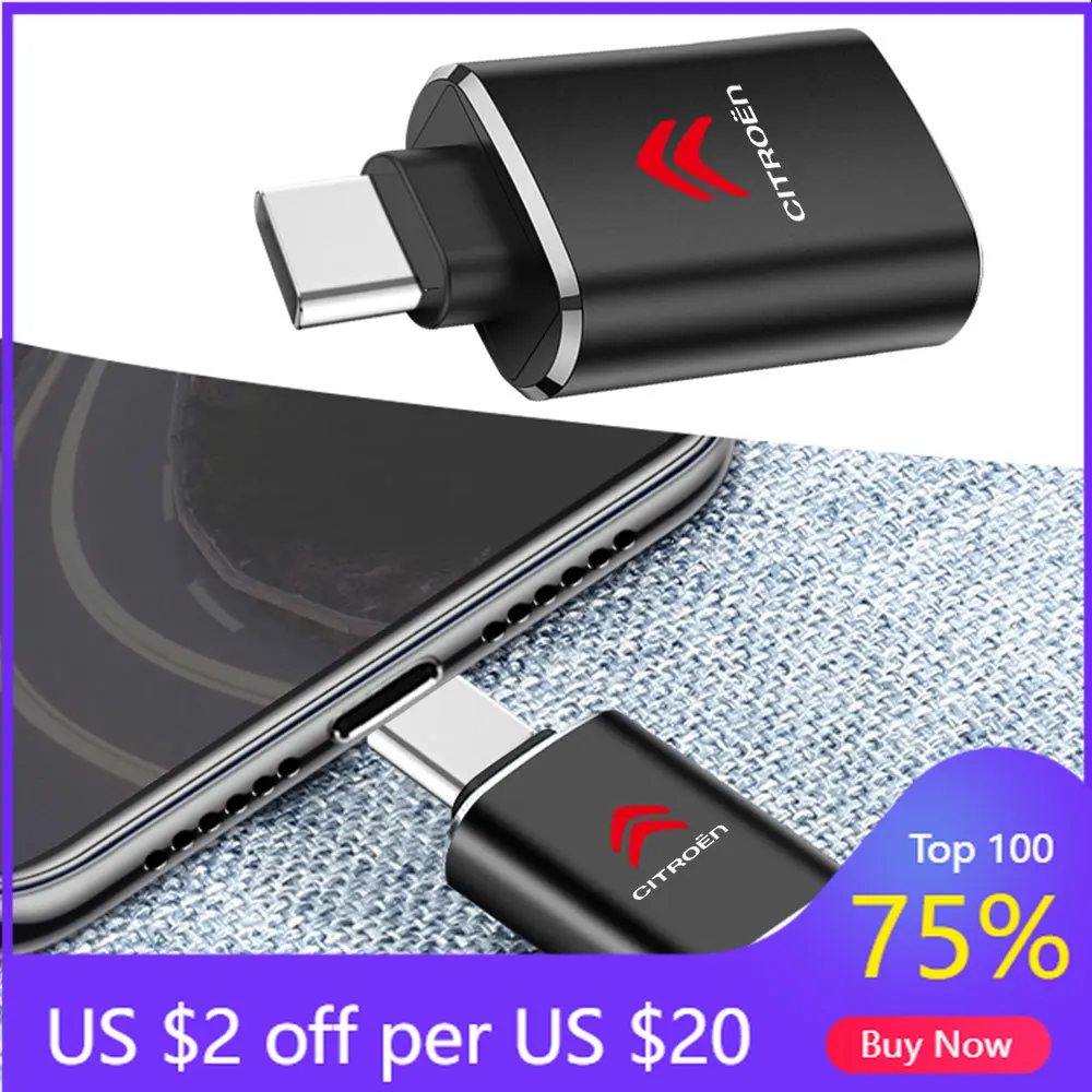 

Адаптер USB 3.0 на Type-C, мини-конвертер, кабель для зарядки телефона, зарядное устройство для Citroen C1, C2, Grand C4 Picasso, C4 (2026)