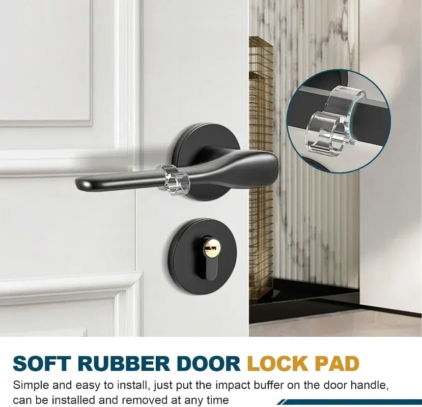 20/1Pcs Tür Stop Puffer PVC Stanzen-freies Türgriff Transparente Runde Wand Möbel Schutz Pad Tür anti-kollision Ringe