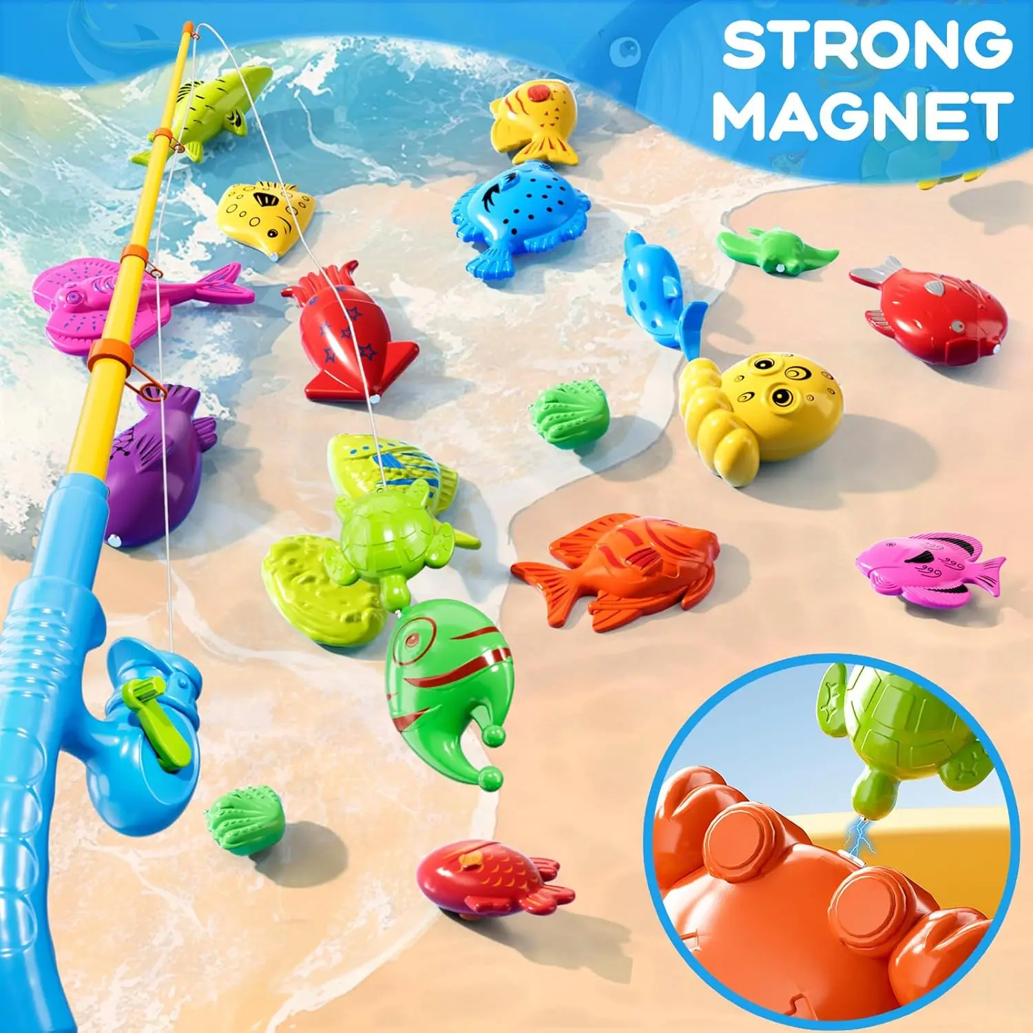 Children Bathtub Fishing Toy Swimming Bathing Pool Water Floating Fish Toy Parent-child Interactive Toys Game Children Toys New