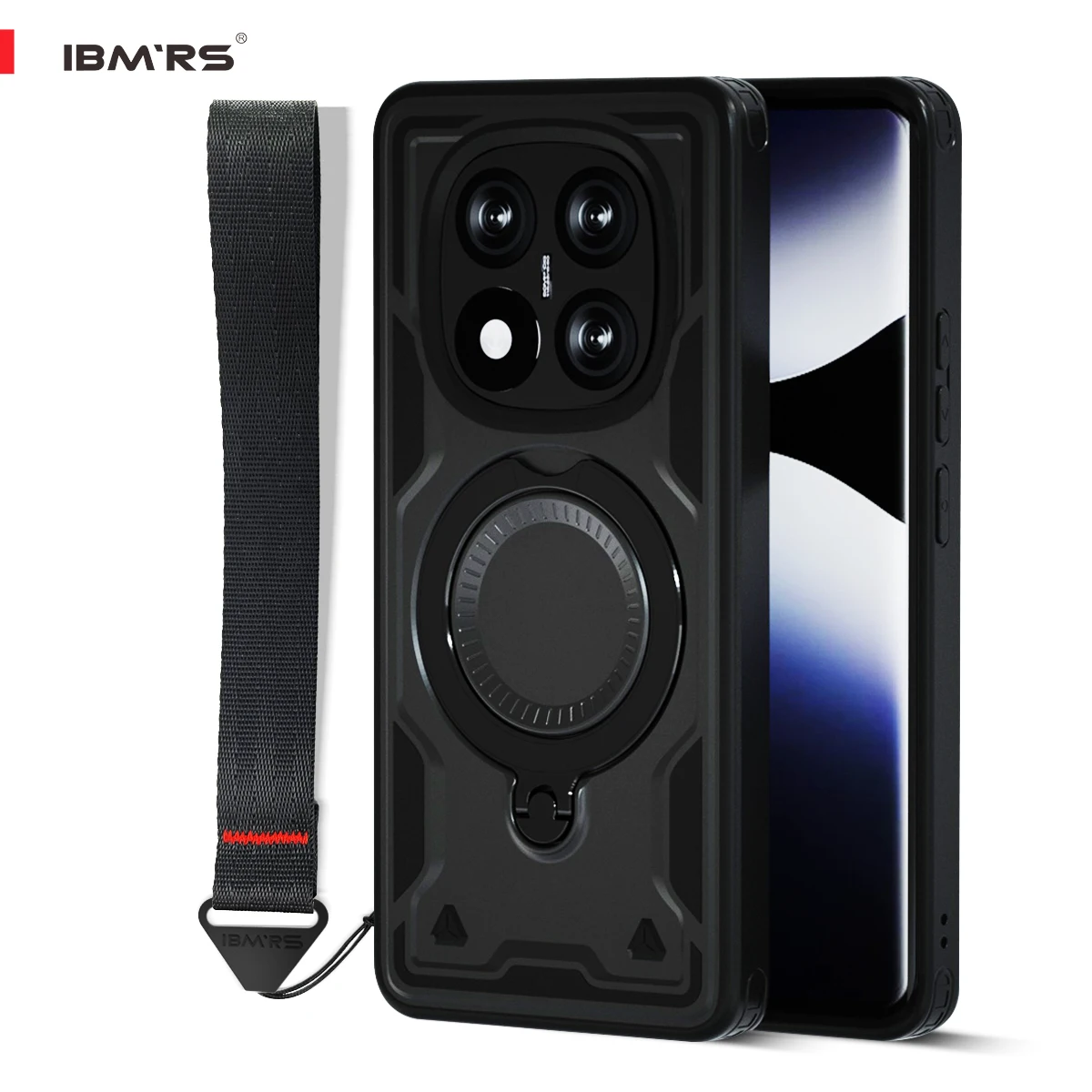 

for Redmi Note 14 Pro 4g 5g/NOTE14 Pro PLUS 4G/POCO X7 Case Magnetic Stand Cover, Wrist Strap Card Slot | IBMRS