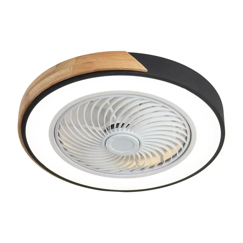 LED minimalist light Bedroom Lliving room ceiling fans light Wooden ceiling fan with Remote Control Dimmable 3 Color Timing