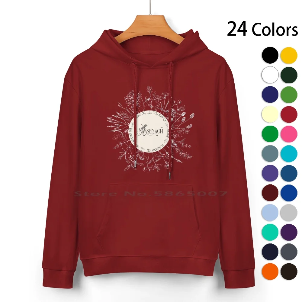 Sassenach Pure Cotton Hoodie Sweater 24 Colors Outlander Sassenach Jamie Fraser Claire Fraser Mo Nighean Dunn Mo Nighean Donn