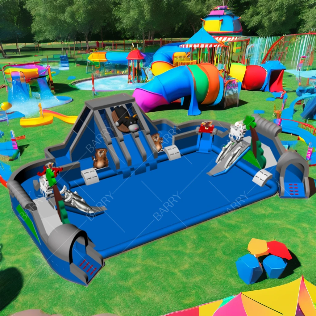 

Barry Factory Water Park Equipment Set Animal Theme Park Water Outdoor Playground Wholesale Inflatable Water Park Malaysia
