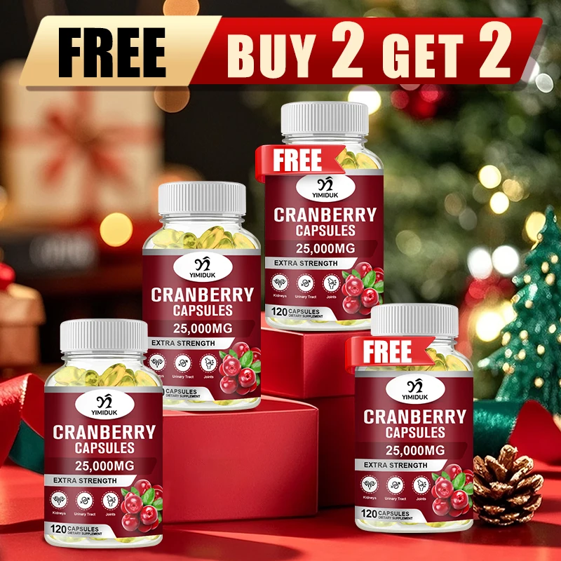

Buy 2 Get 2 Free! Cranberry 25000mg Capsules, Support Prevents Bladder Infections & Promotes Kidney Health, Immune & Cleansing