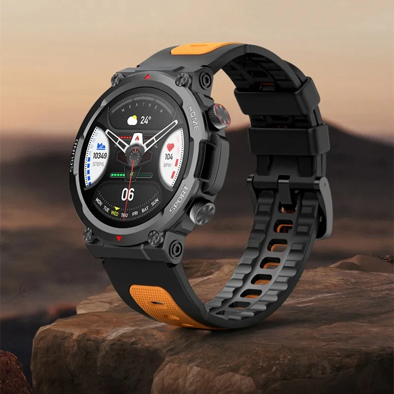 BiiYou 스마트워치 IP67 방수 아웃도어 스포츠 스마트워치 1.39인치 화면