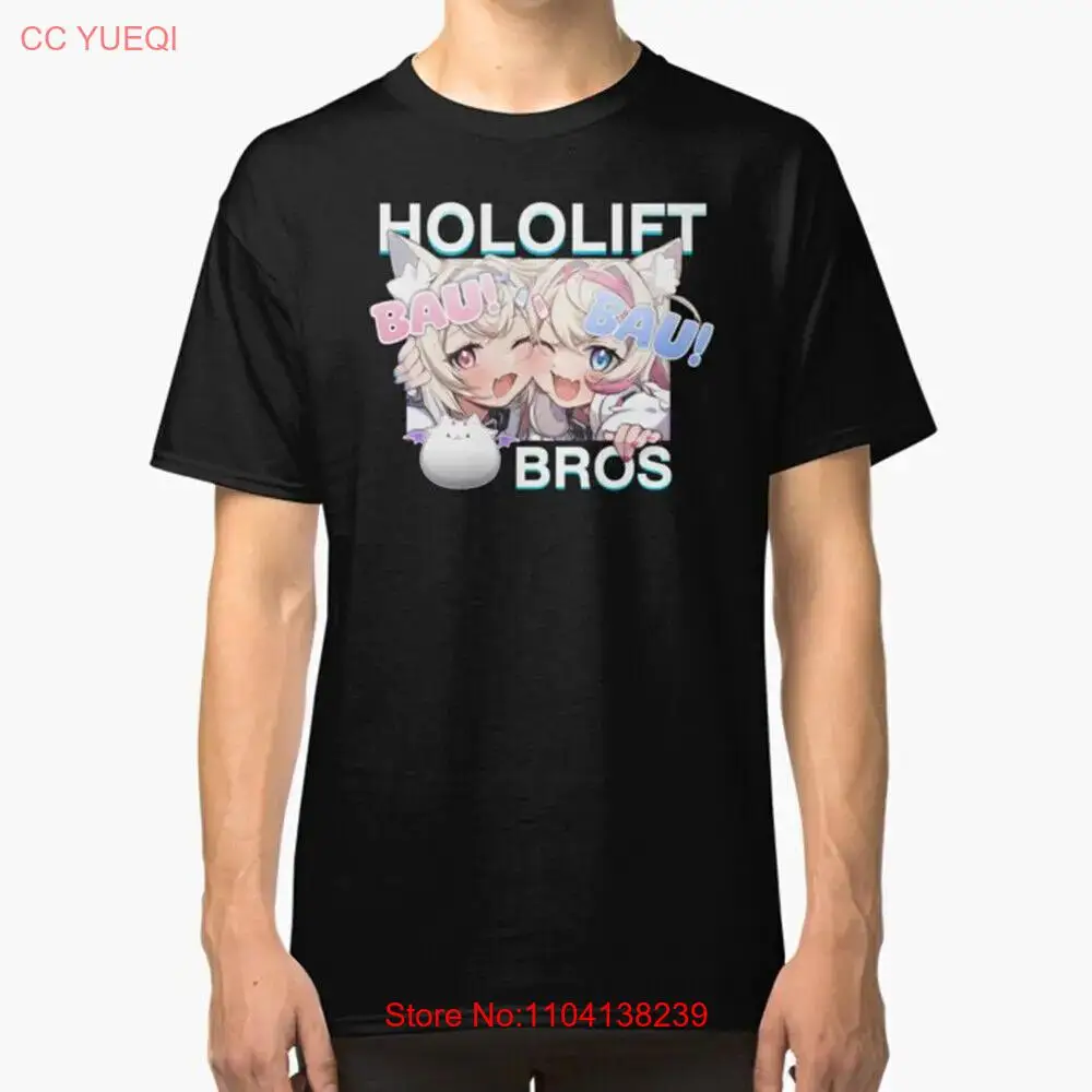 Hololift Bros T-Shirt Men & Women, Vtuber T-Shirt Unisex, FuWaMoco, BAU BAU