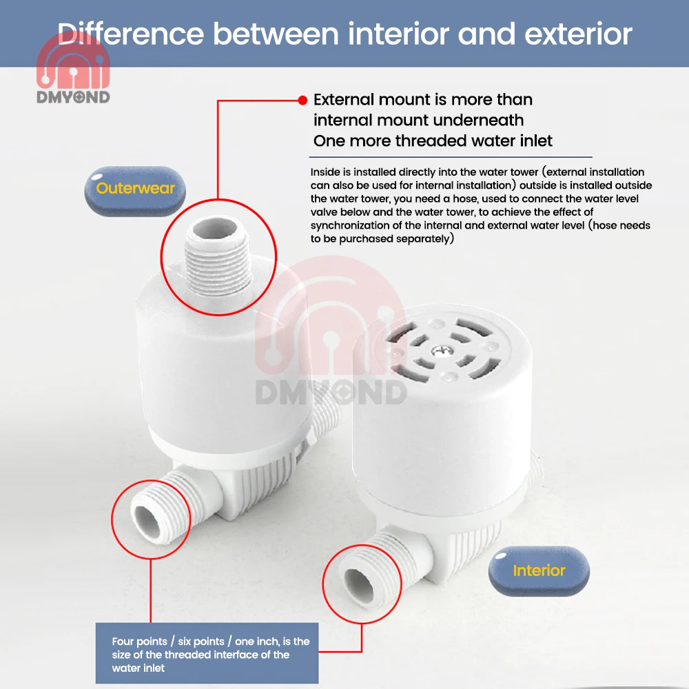 Automatic Water Level Control Valve 0.1-1.2kg, 1/2" 3/4" 1" Threads Auto On-Off Water Make-up Controller, No Electricity Needed