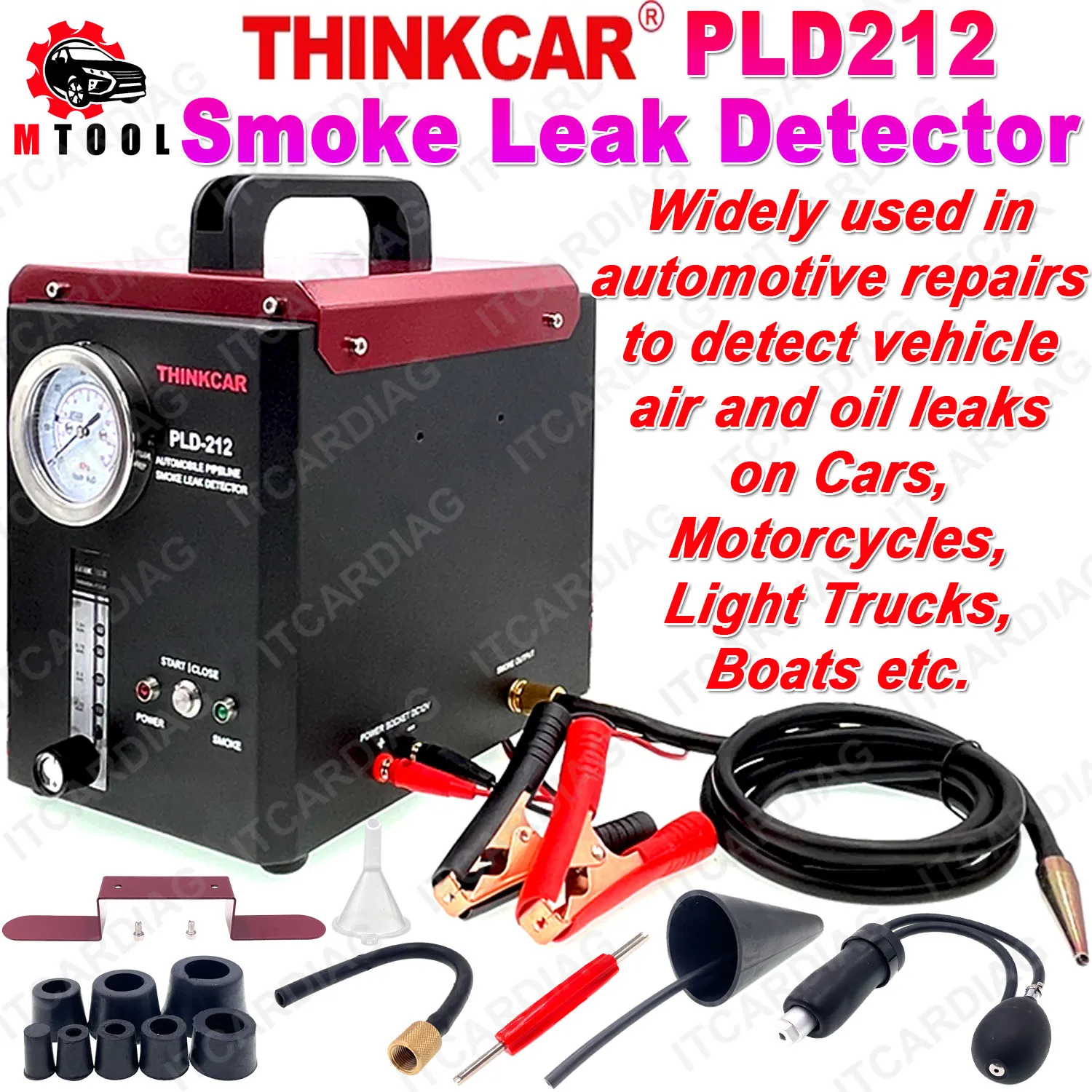 

ThinkCar Smoke Leak Detector Analyzer PLD212 PLD 212 12V Automotive Auto Pipeline Support EVAP Leakage Locator Turbo Mode