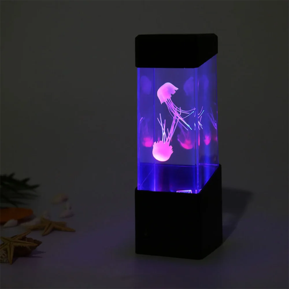 Fantasy Jellyfish Floating Lamp with Color Changing Light Effects, Sensory Synthetic Fish Tank Aquarium Mood Lamp