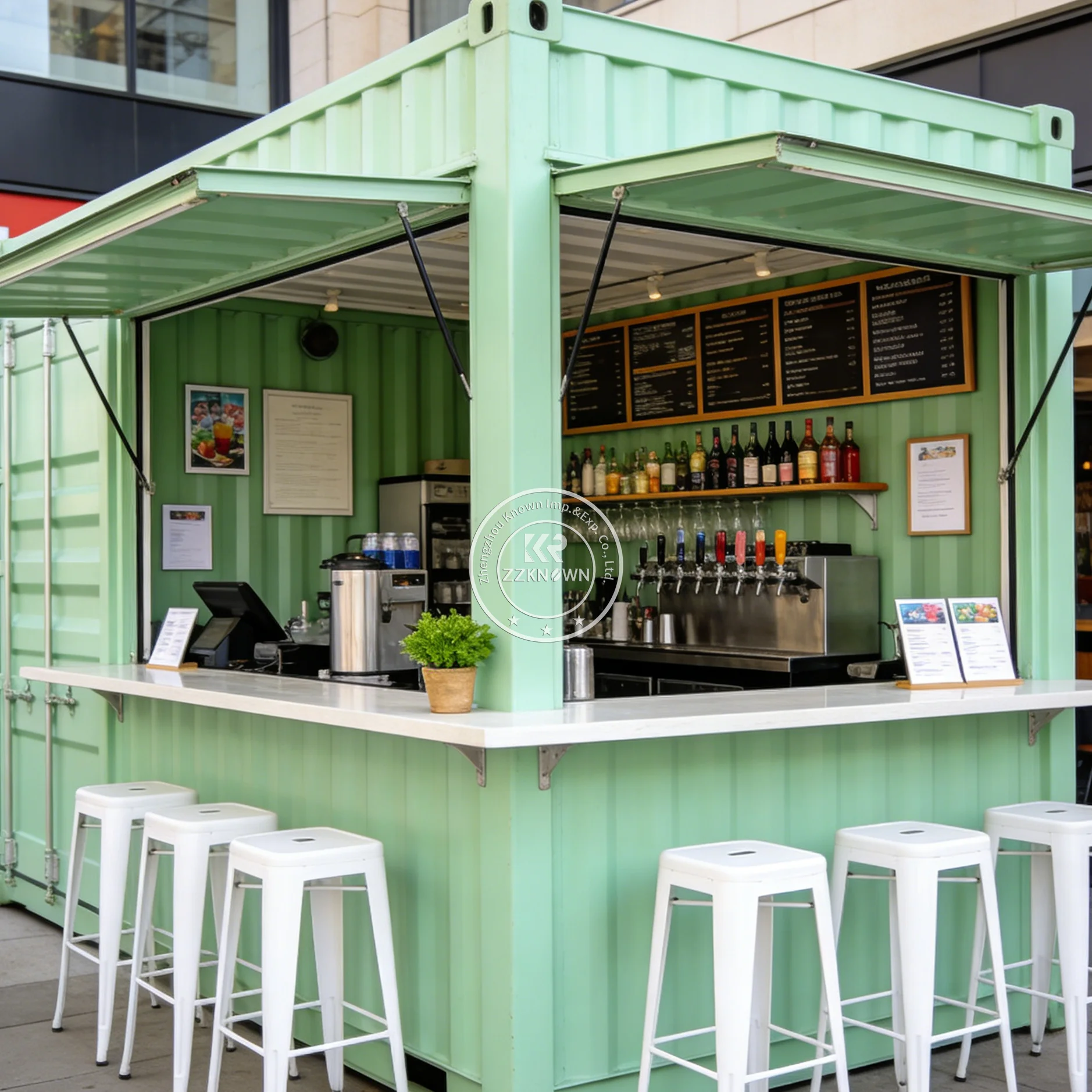 

Modular Mobile Container Bar Custom Container Coffee Shop Container Restaurant with Kitchen Equipment