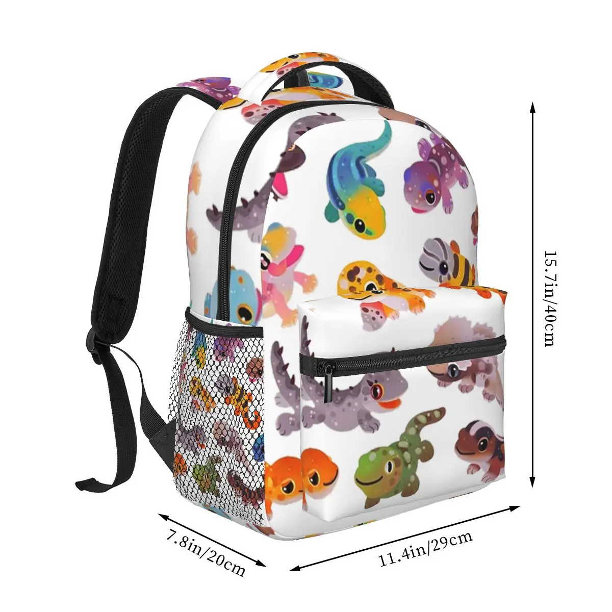 Gecko - Bright Backpacks Boys Girls Bookbag Children School Bags Cartoon Laptop Rucksack Shoulder Bag Large Capacity