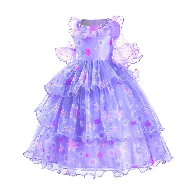 SN88 Encanto زي الأميرة إيزابيلا فستان البدلة سحر للفتيات تأثيري إيزابيلا كرنفال عيد الميلاد حفلة عيد ميلاد ميرابيل * # 2@5