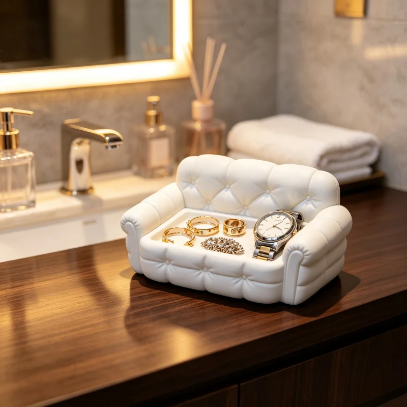 Table Watch Luxury - Vassoio Portagioie a Forma di Divano