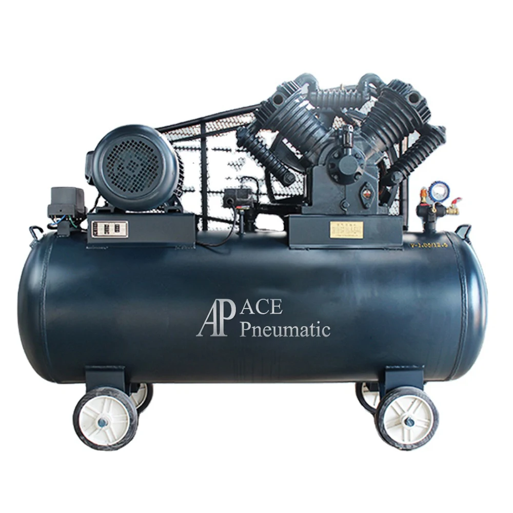 China Factory 2.2kw Belt Drive Air Compressor 100l 220v 230v 8Bar AC Portable Air Compressor