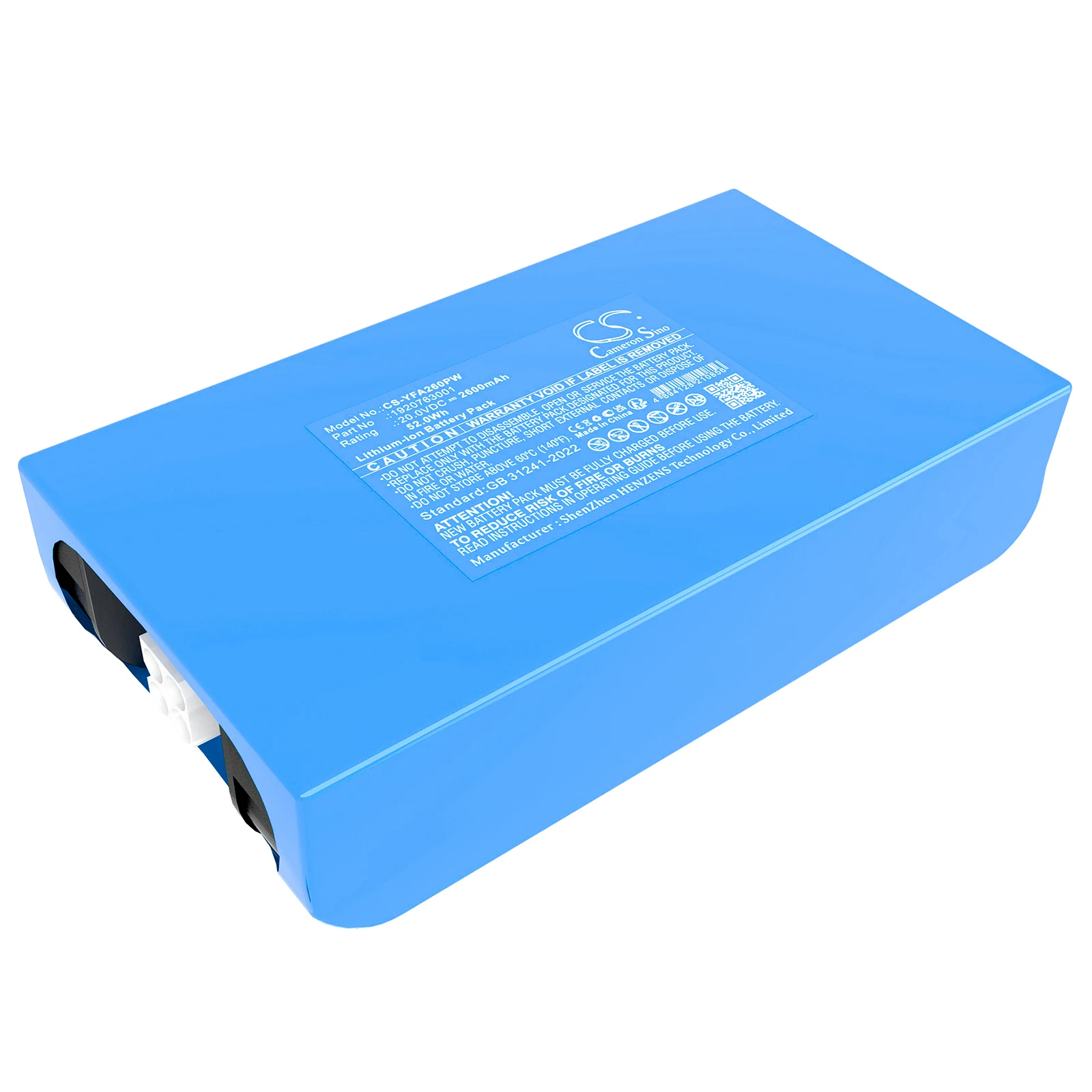 CS Replacement Battery for Yard Force Easymow 260,MB 400,mowbest,mowbest 805 Compact,Compact 400 PN:1920763001 2600mAh / 52Wh