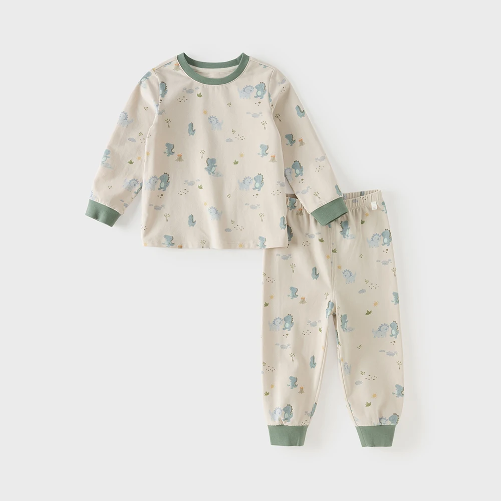 Dave Bella Boys 2pcs Pajama Set Printed Autumn Winter Childrens Cartoon Homesuits Cute Indoor Sleepwear Set Warm DB4263763