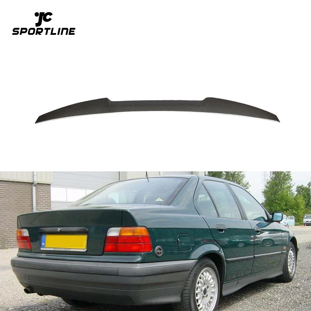 M4 Style Carbon Fiber E36 Trunk Spoiler For BMW 318i 320i 325i 328i M3 Sedan 4-Door 91-98