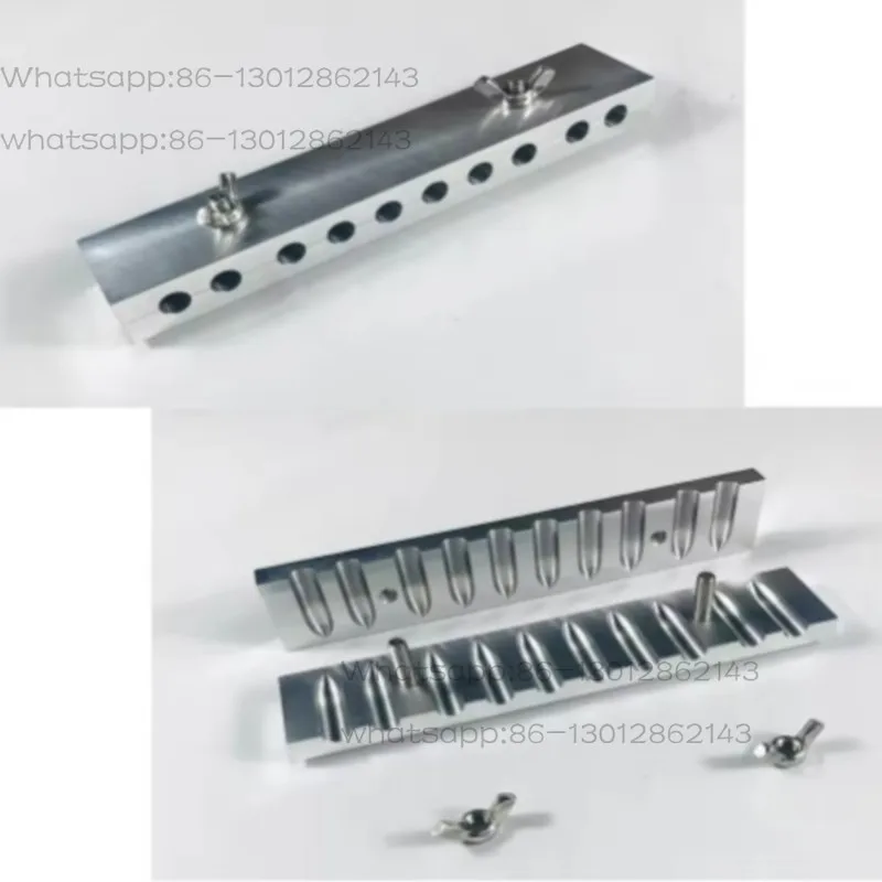 Reusable Aluminum Alloy Suppository Mold, 10 Cavity Torpedo Shape Forming Tool for Lab & Clinic Research