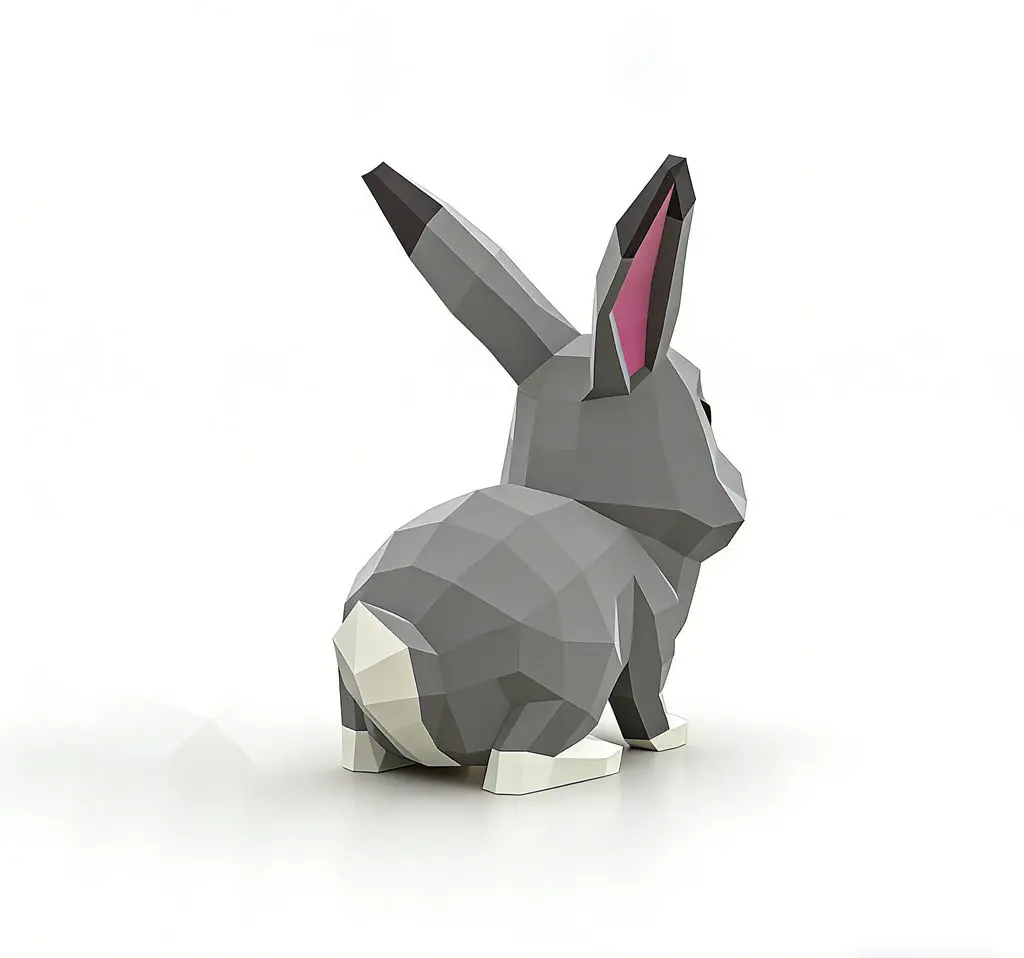 Kit de modèle en papier de lapin 3D DIY: artisanat en bois, Mini décor de scène, jouet éducatif créatif, décoration de maison Miniature