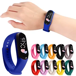 Kinderuhr, Geburtstagsgeschenk für Kinder, Jungen, Mädchen, Sport, LED, digital, Cartoon, Kinderuhr, kreative wasserdichte Armband-Armbanduhr