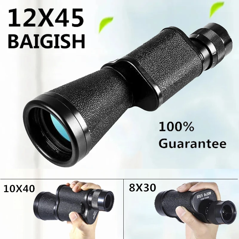 

Военный монокуляр 8X30/10X40/12X45 HD, высококачественный портативный телескоп дальнего действия, профессиональный телескоп для кемпинга на открытом воздухе