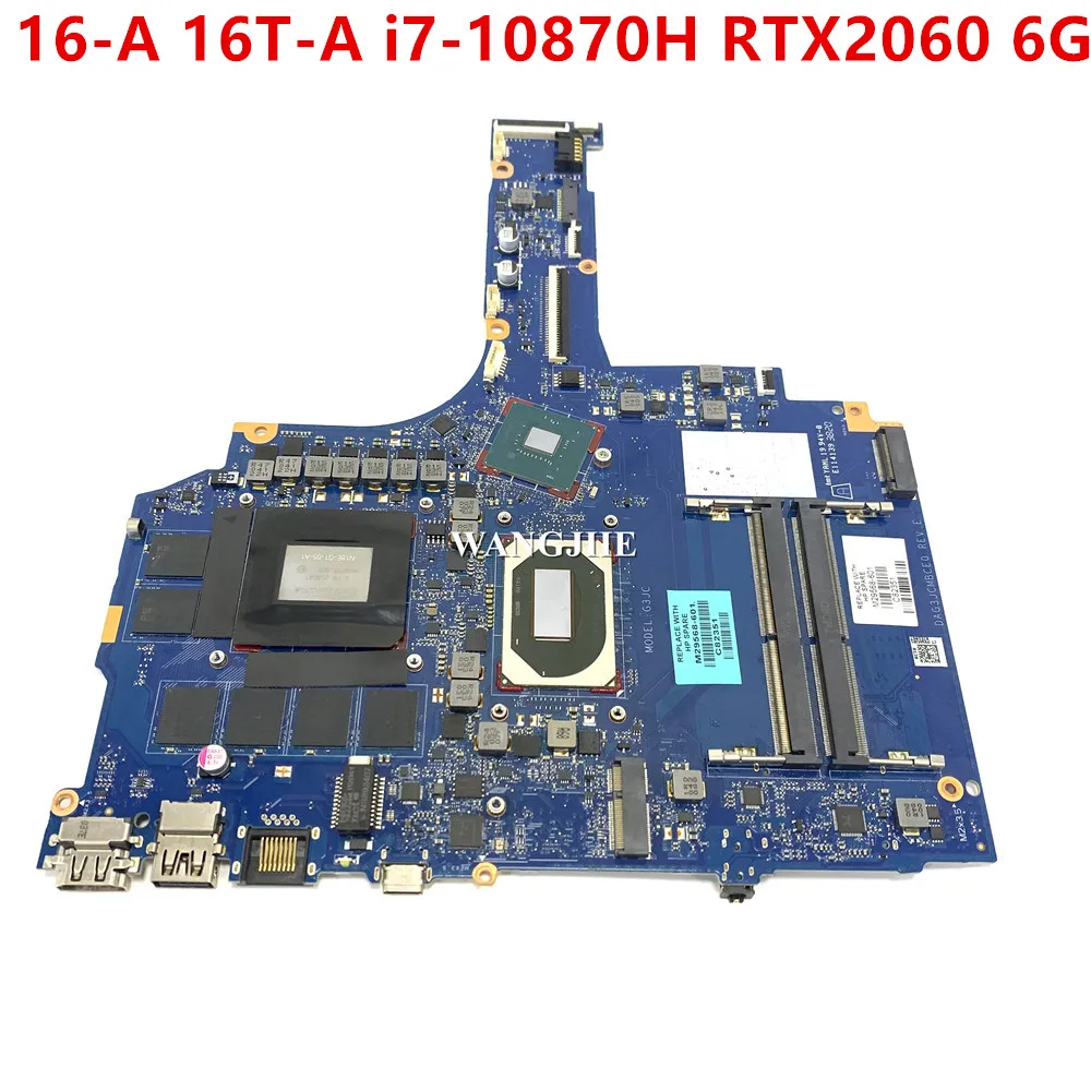 

M29568-601 TPN-Q241 для ноутбука HP Pavilion 16-A 16T-A, материнская плата DAG3JCMBCE0 DSC RTX 2060 MQ 6GB i7-10870H, 100% полностью протестирована.