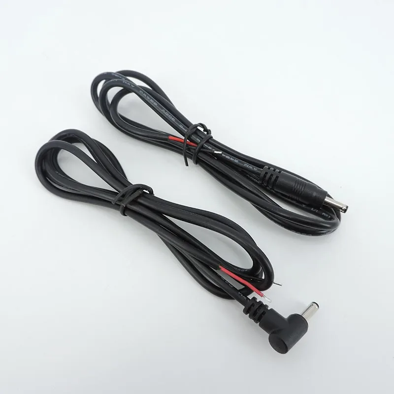 2pin DC Power 3.5x1.35mm male  connector Cable 22AWG 3a Extension Cord right angel For Camera LED Lights