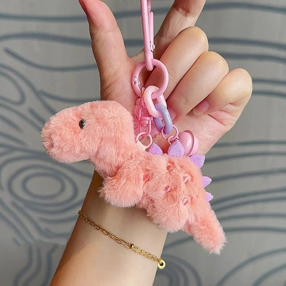 Eenvoudig ontwerp Dopamine dinosaurus pluche hanger pluche materiaal Modieuze dinosaurus pluche sleutelhanger Uniek trendy