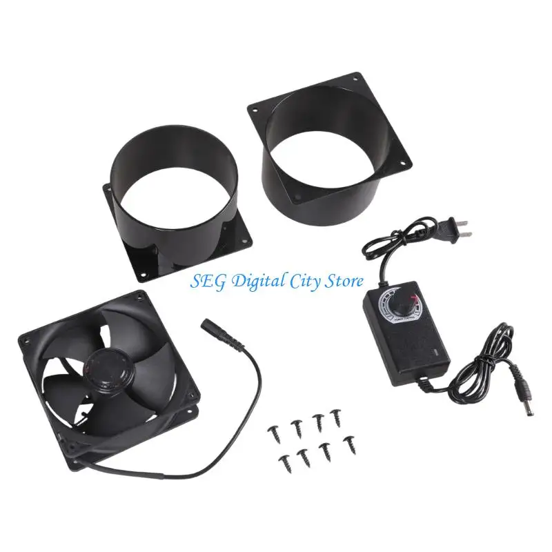U75B Round Pipe Exhaust Fan For 3D Printer Enclosure And Cutting Machine Ventilation Fan 12V 2A 3000RPM