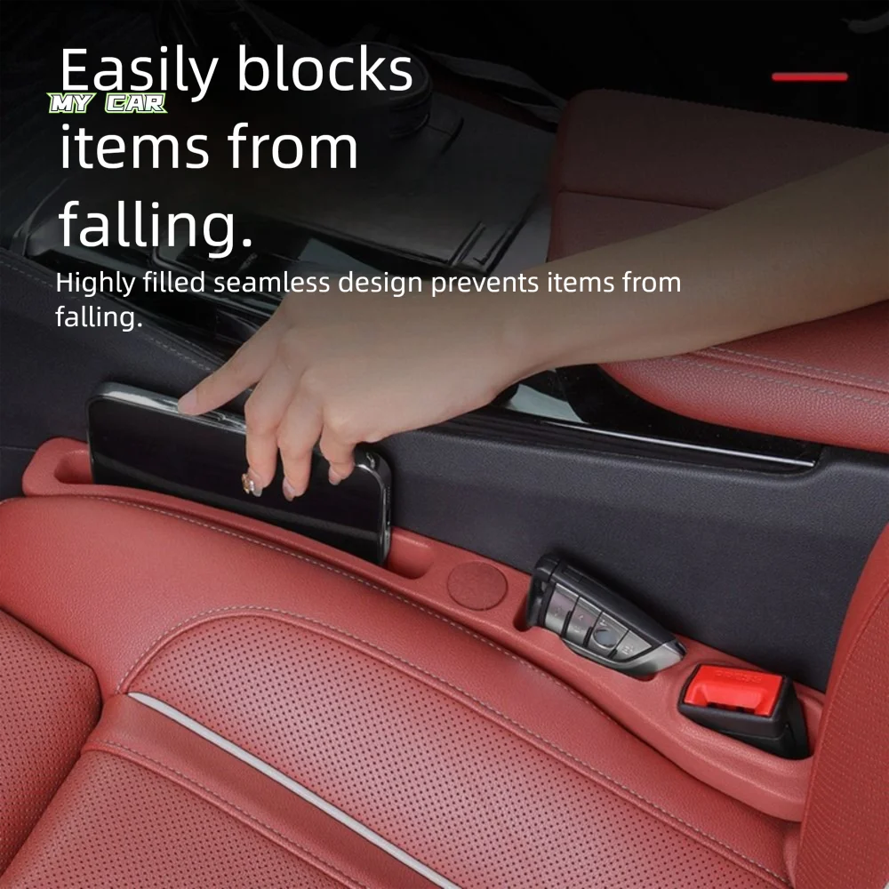 

2Pcs Leak-proof Car Seat Gap Filler Anti-Drop Universal Side Seam Plug Strip Easy To Install Waterproof Storage Slot