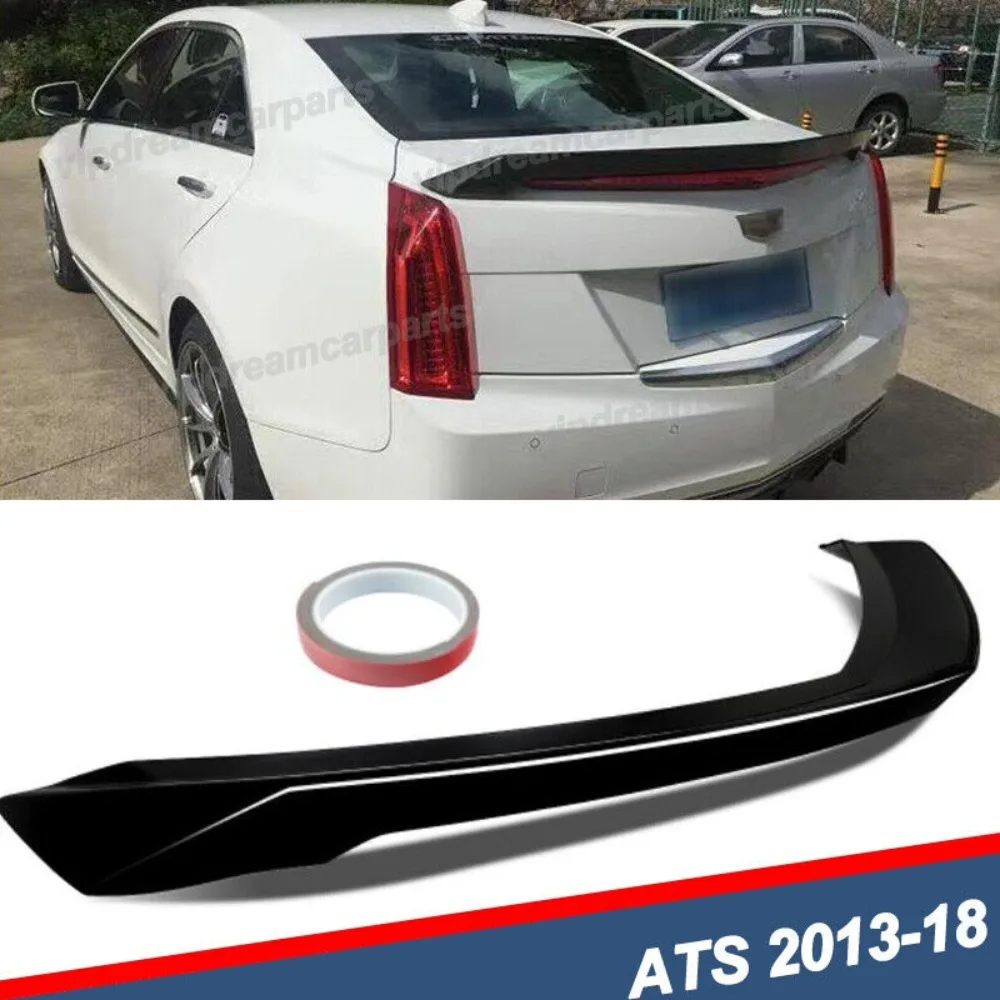 

For 2013-2018 Cadillac ATS Sedan V Sport Highkick Glossy Black Trunk Wing Spoiler United States