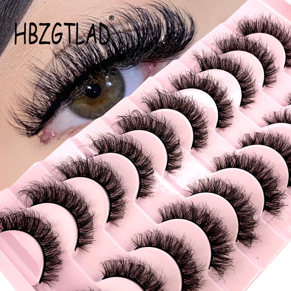 HBZGTLAD New 10 Pairs Natural False Eyelashes Fake Lashes Long Makeup 3d Mink Lashes Extension Eyelash Mink Eyelashes for Beauty