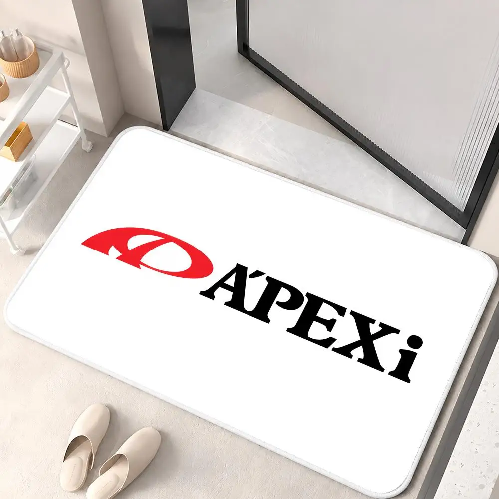 A-Apexi Racing Modification Floor Mat Flannel Rug Soft Non Slip Door Mat For Bathroom Bedroom Kitchen Living Room Home Decor