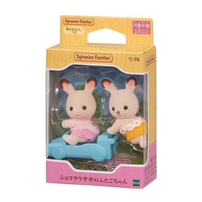 Sylvanian Families Anime Figures Persian Cat Twins Triplets Babies Husky Rabbit Twins Action Figure Christmas Gift For Child