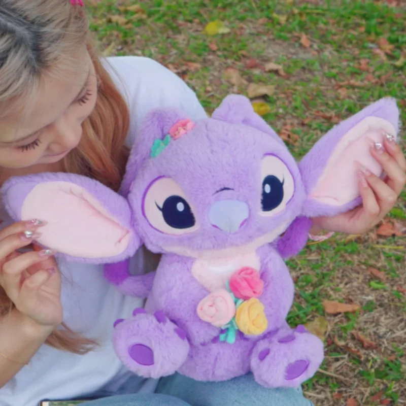 Oryginalna pluszowa zabawka Disney Anime Stitch, pluszak Lilo & Stitch, dziwnie urocza lalka Aniołek Róża, prezent urodzinowy/świąteczny dla dziewczynki