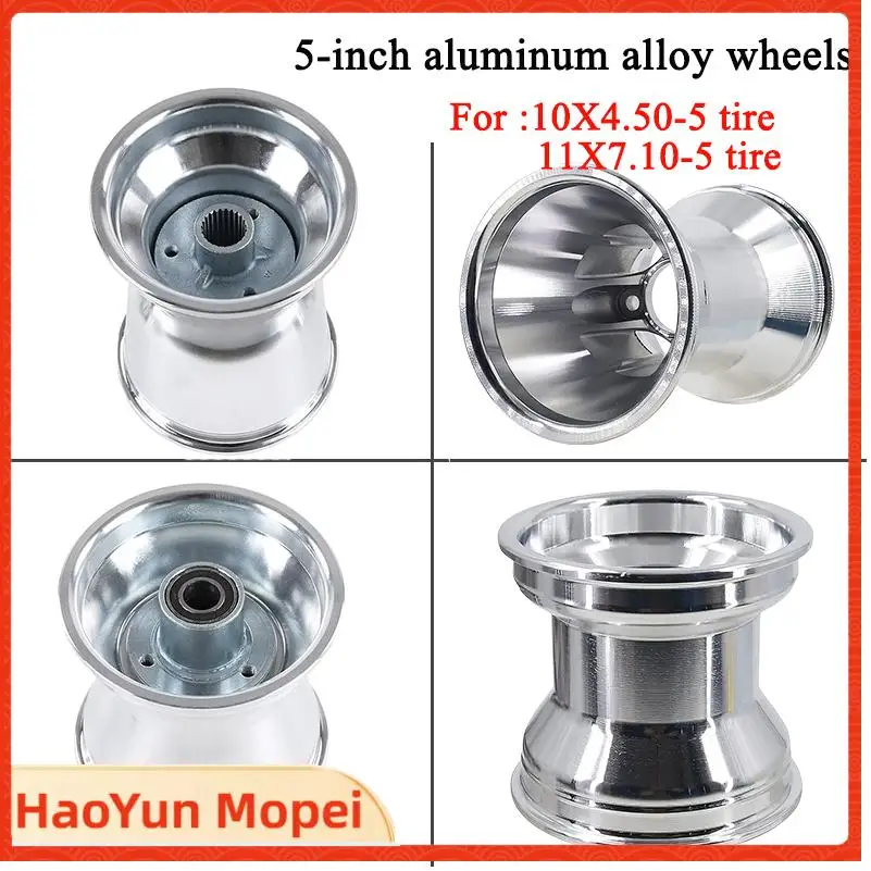 Ruota GO KART da 5 pollici posteriore 11X7.10-5 anteriore 10X4.50-5 Cerchione per KARTING ATV UTV Racing Golf Buggy Drift Trike Slick