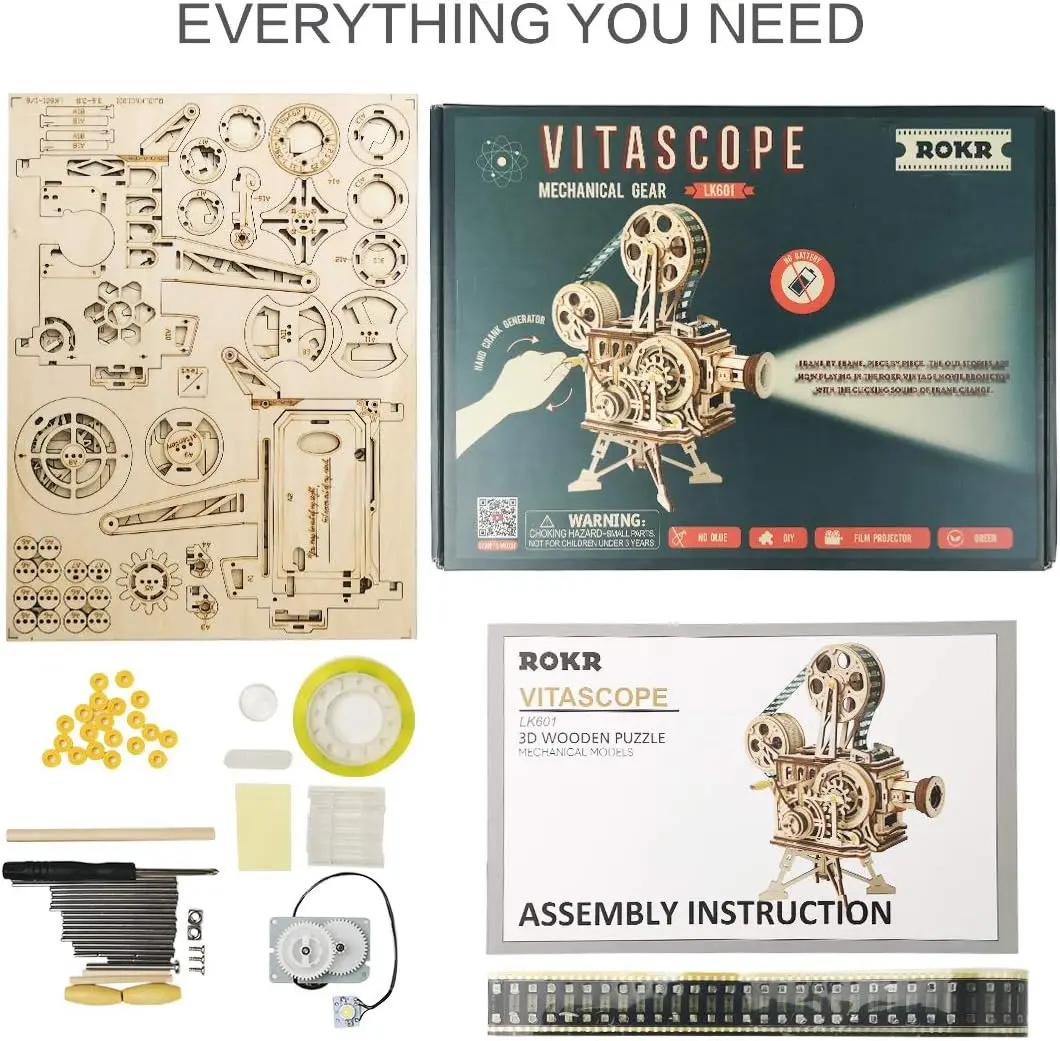 لغز خشبي ثلاثي الأبعاد للبالغين - مجموعة بناء نموذج فيتاسكوب - حرفة عرض خشبية عتيقة للبالغين #6