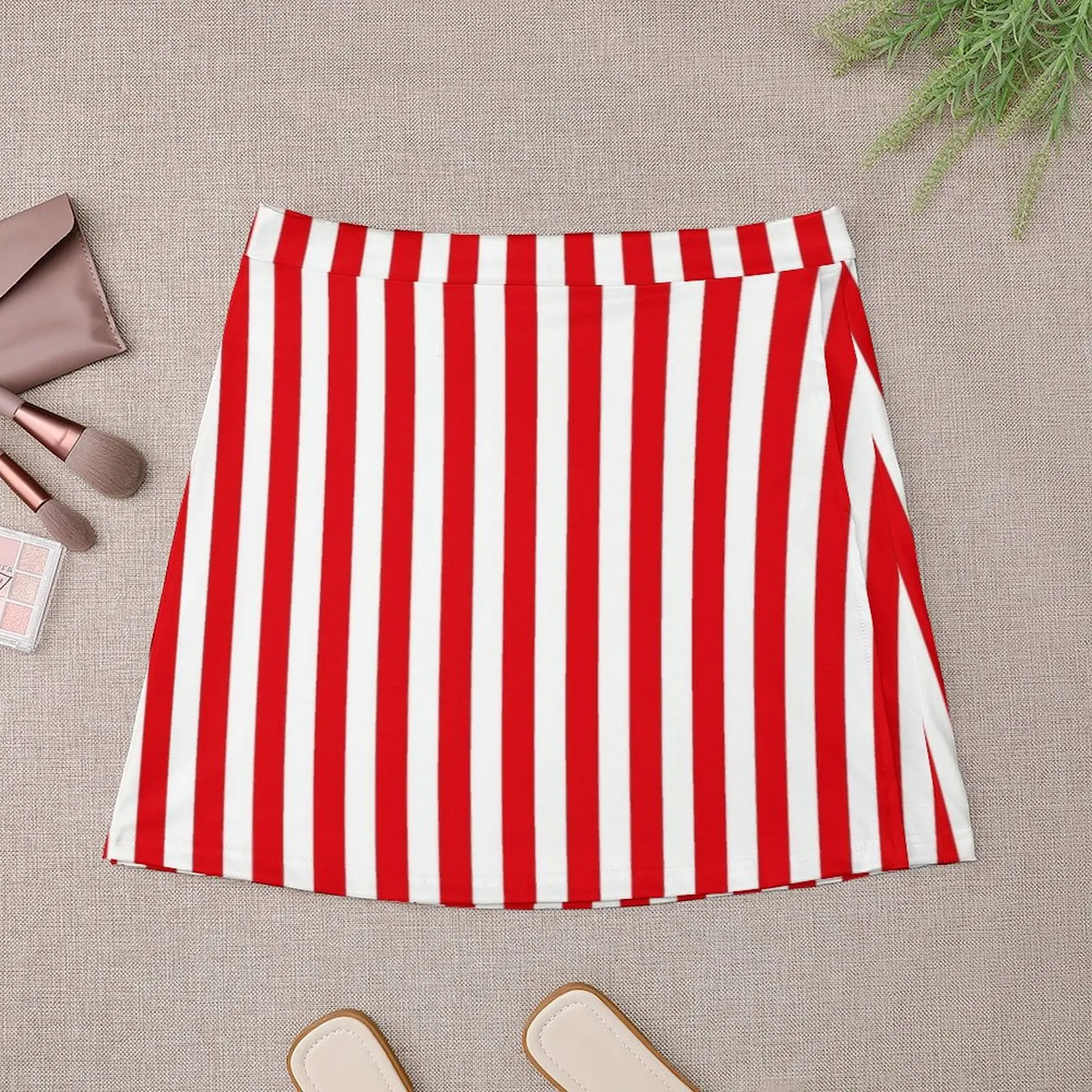 Red Stripes Mini Skirt elegant social women\'s skirts Summer dress women clothing 2023 new arrivals