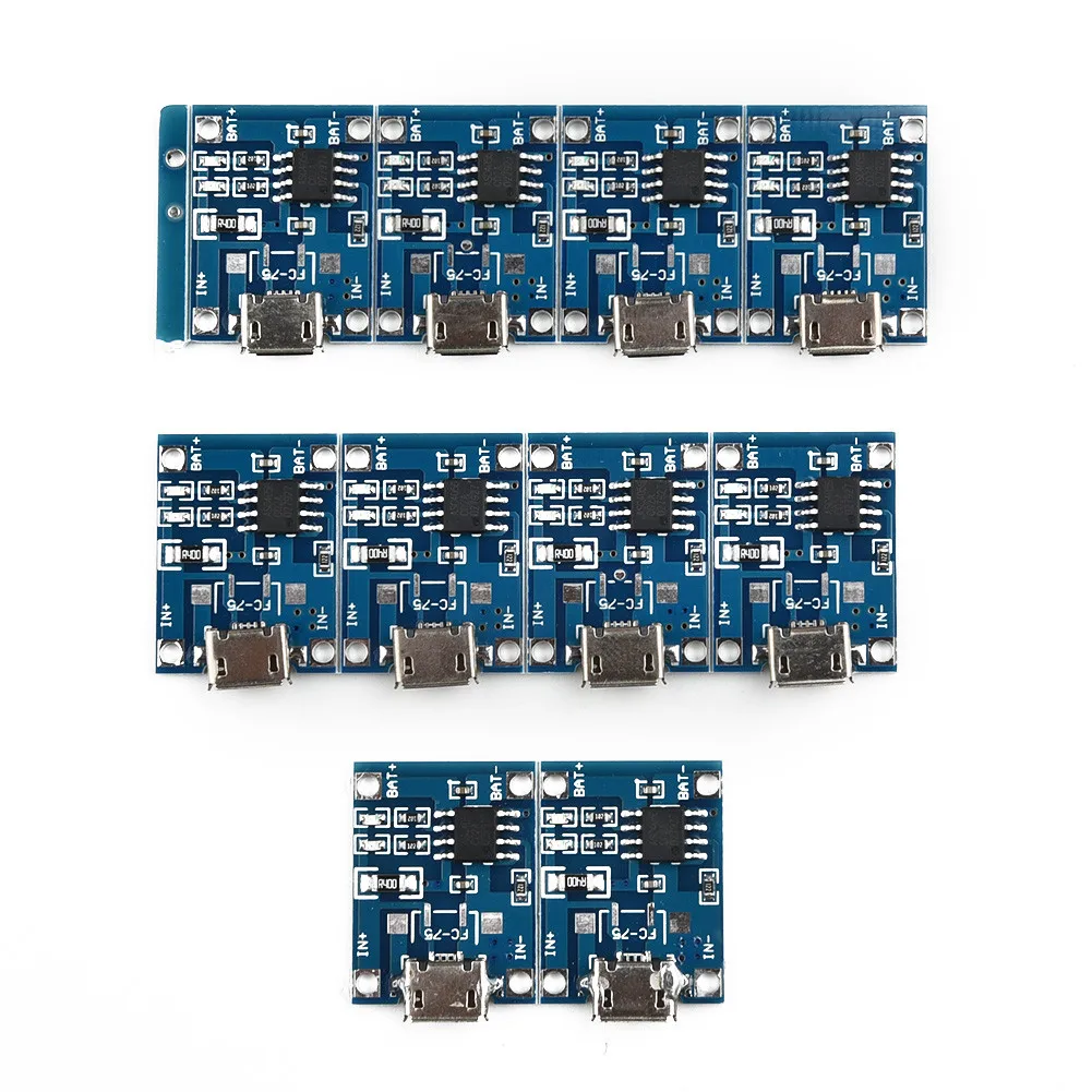Battery Charger Board BatteryCharger Board Lithium Battery Charger Module Pack of 10 with Advanced Chip and Simple Circuit